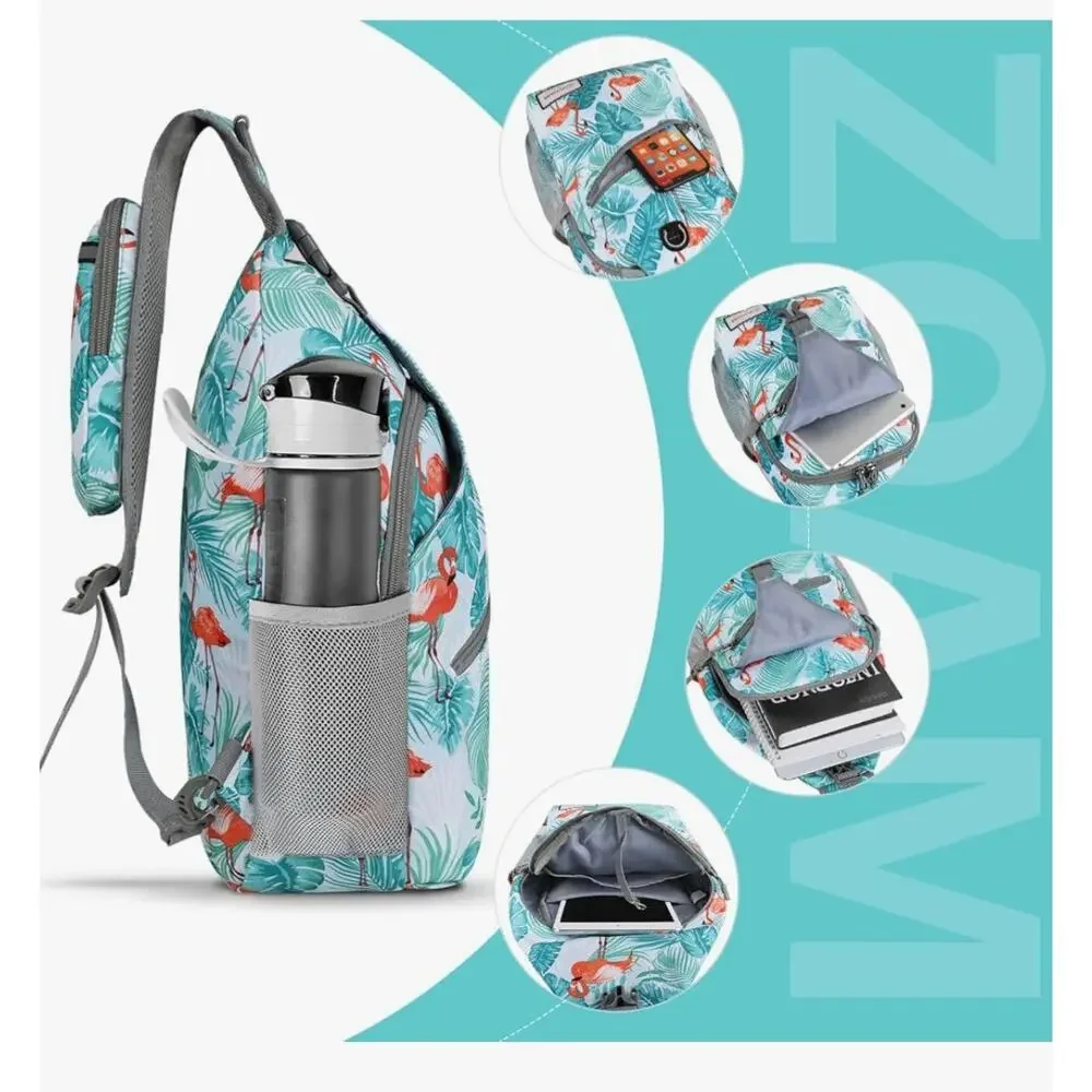 ZOMAKE Sling Bag, Small Crossbody Sling Backpack Shoulder Daypack for Travel